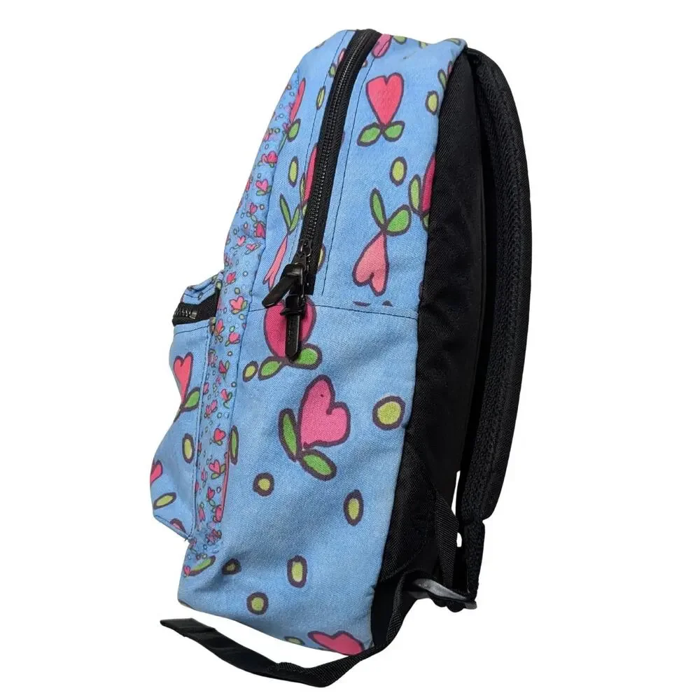 Society 6 Backpack Mermaid Hearts Theme Blue Multi Color USED